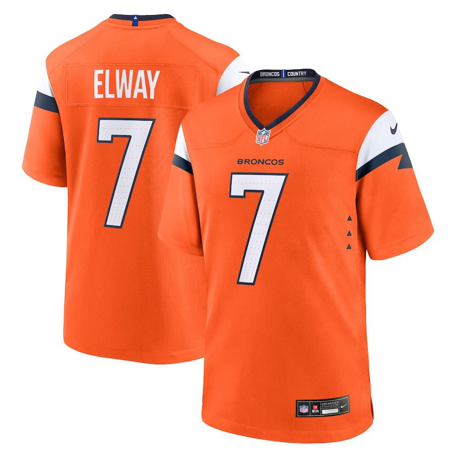 Men Denver Broncos #7 John Elway Nike Orange Retired Player Game NFL Jersey->denver broncos->NFL Jersey